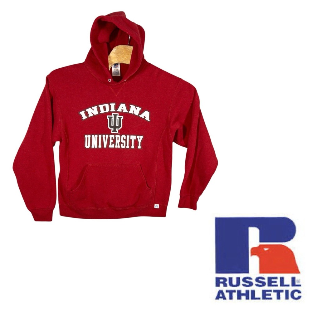 Russell Athletic Indiana Hoosiers Hoodie‎ Mens Medium NCAA No Drawstring